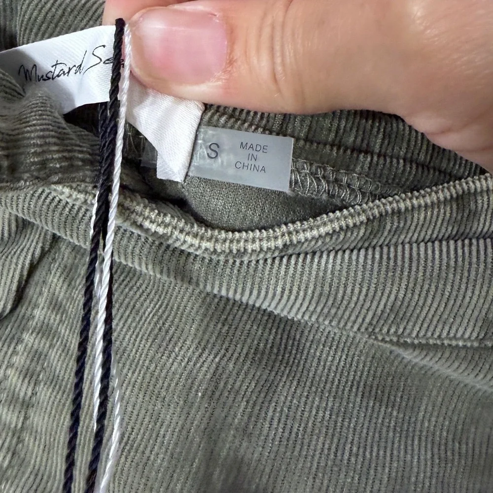 Mustard Seed Corduroy Utility Skirt Stone Oak Olive Green‎ Mini Cargo Size S